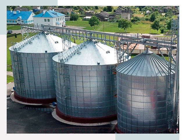 Металлические силосы в юбилейном