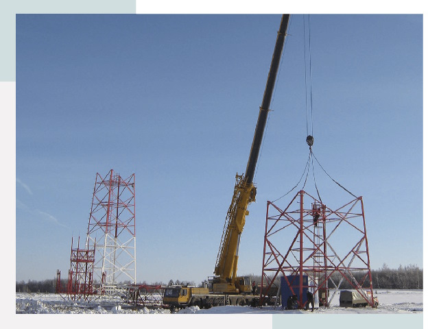 Монтаж вышек связи в юбилейном