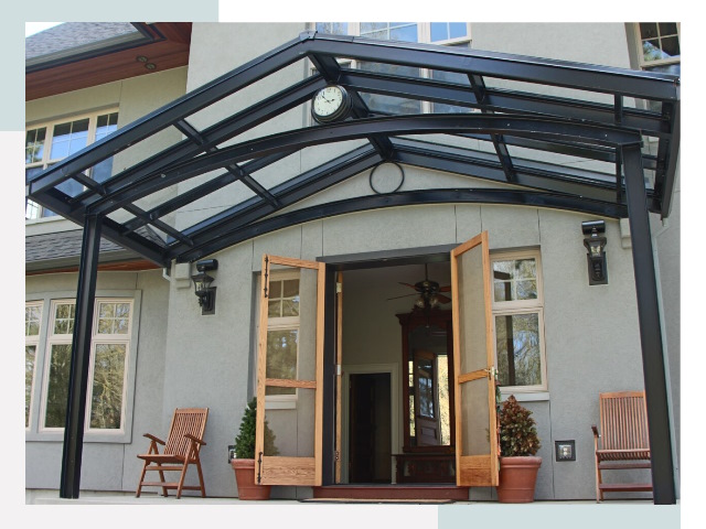 Козырьки металлические в юбилейном