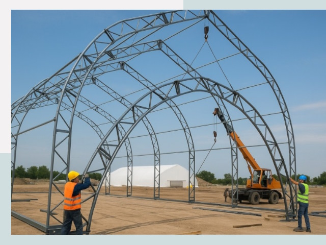 Монтаж ангаров в юбилейном от 618 руб. - Надежно и быстро