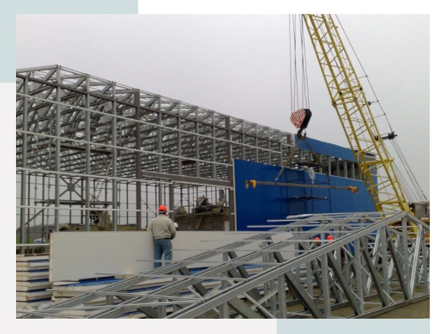 Монтаж ангаров в юбилейном